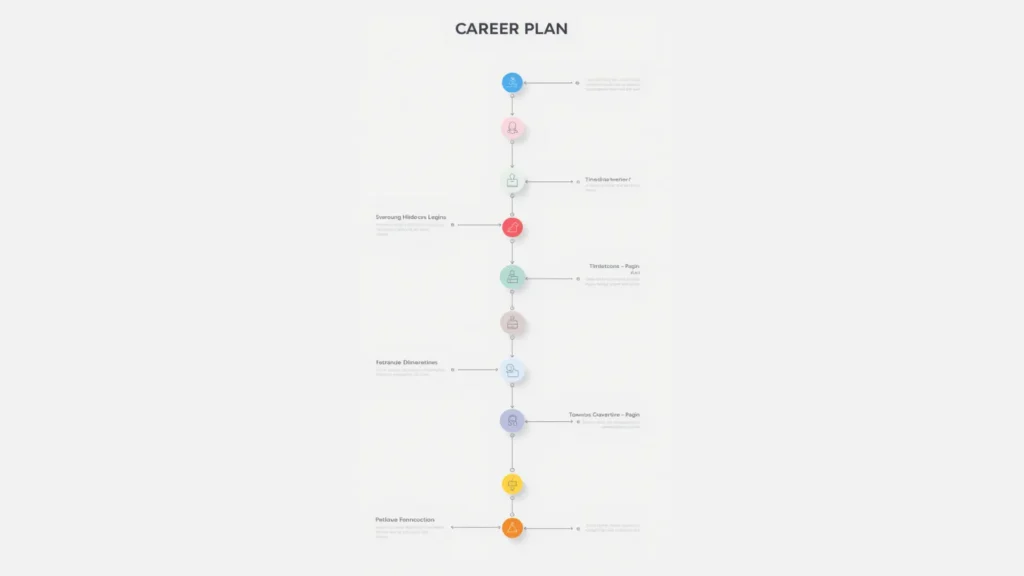 Career plan timeline visualization