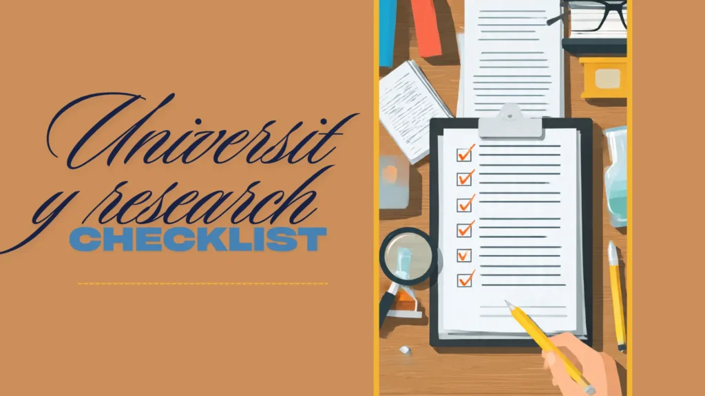 University research checklist