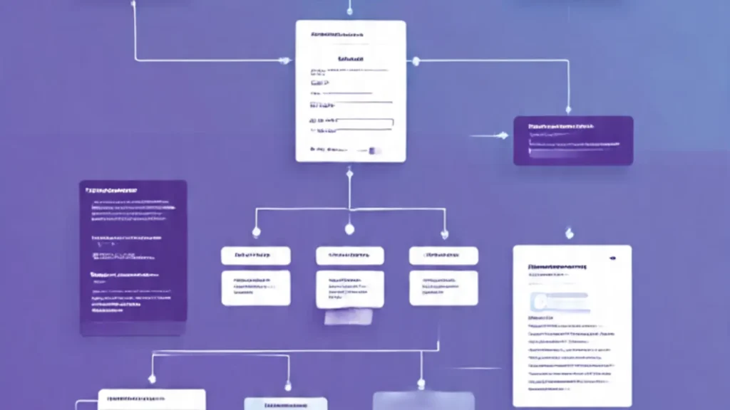 Visual flowchart of application form sections