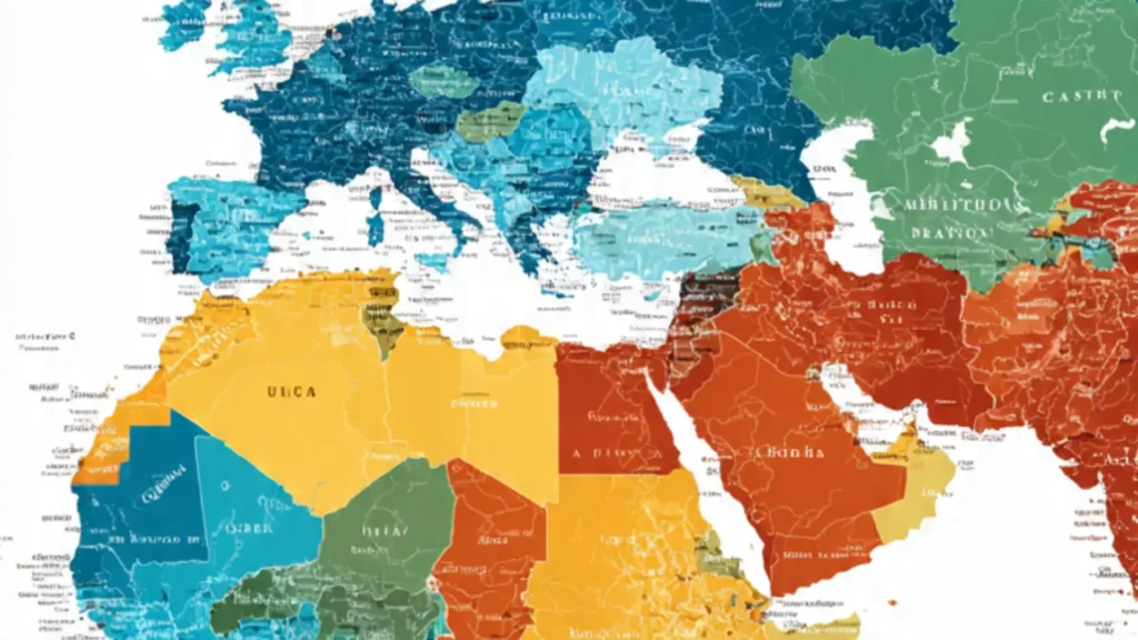 World map highlighting Chevening eligible countries