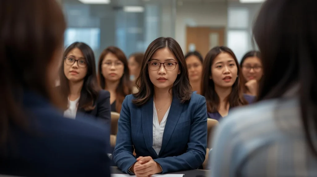 Group mock interview session