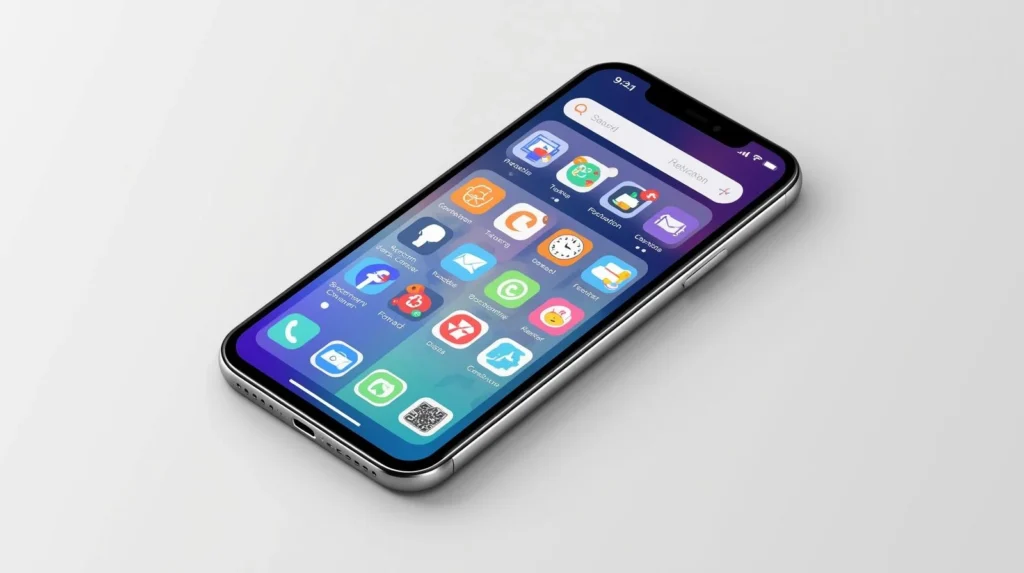 Smartphone showing educational apps