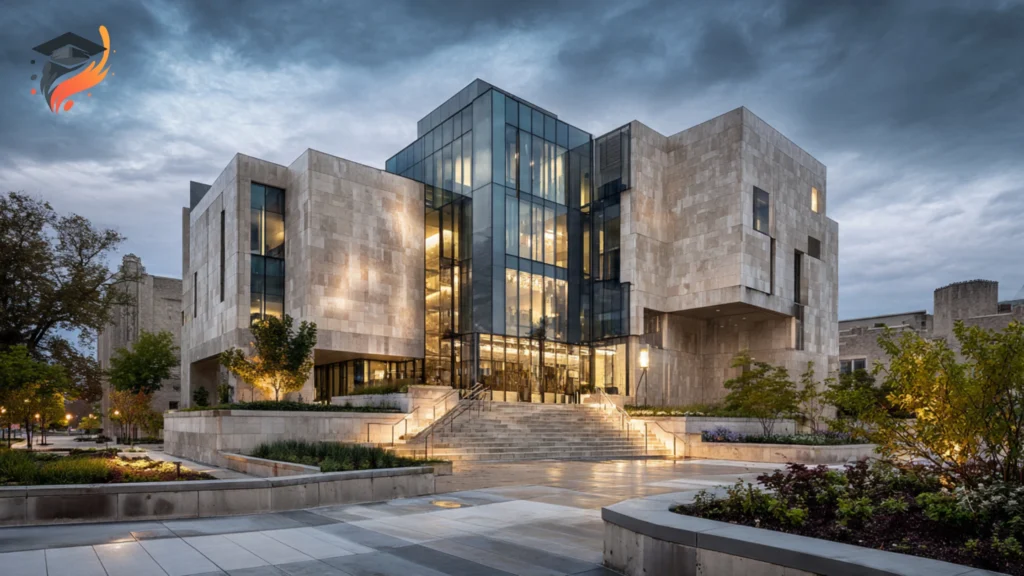 Indiana University–Purdue University Indianapolis campus exterior of the Lilly Family School of Philanthropy