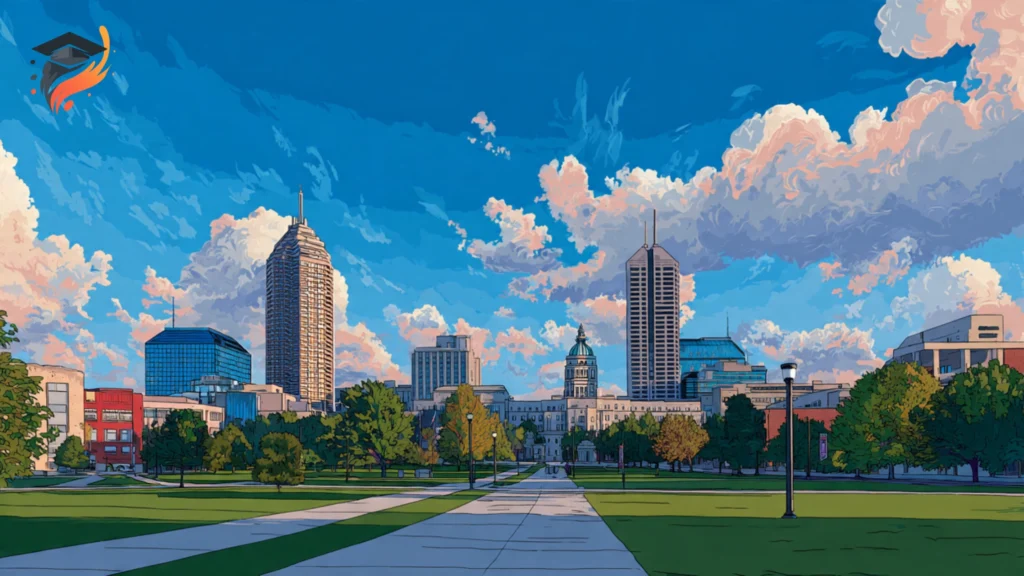Indianapolis skyline or the IUPUI campus area