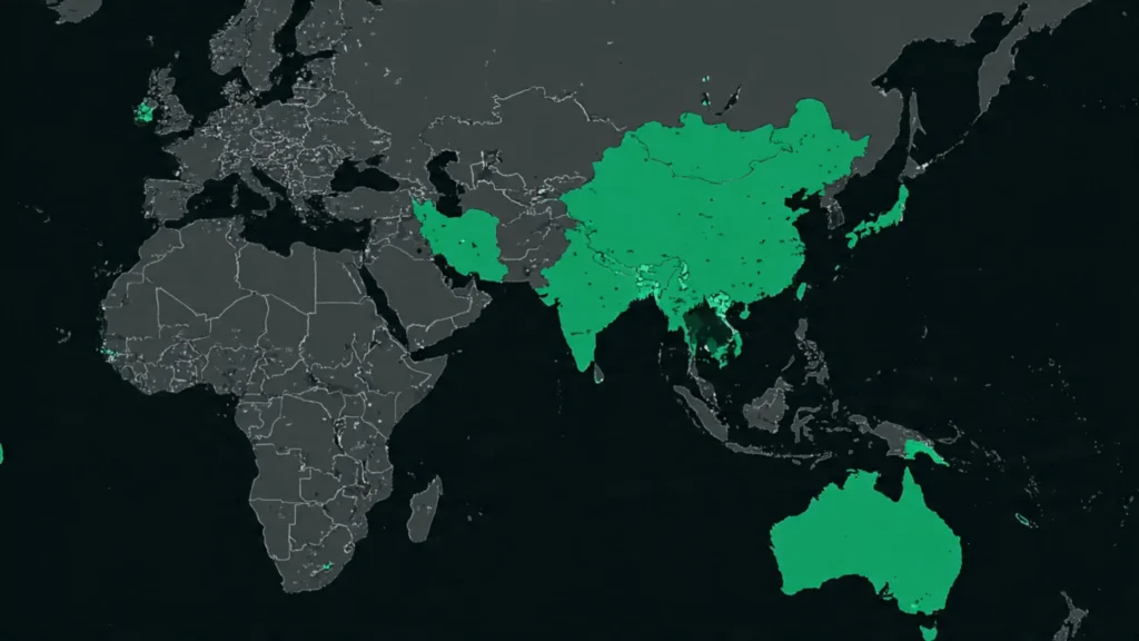 Map highlighting eligible countries across South Asia Southeast Asia Northeast Asia and Pacific Islands